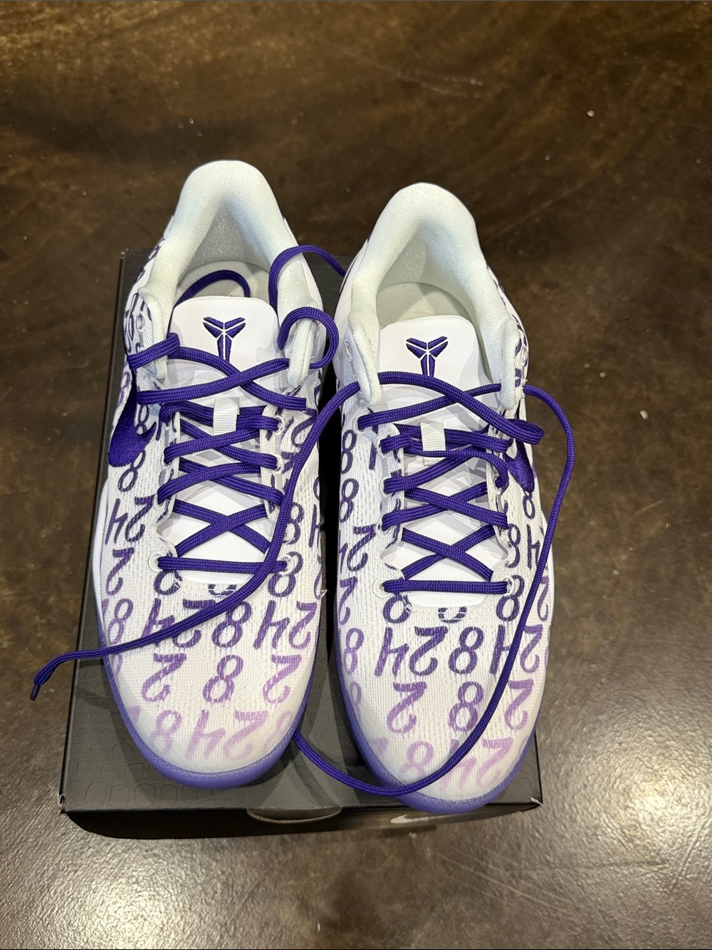 Nike Kobe VIII (GS) White / Court Purple Youth Box